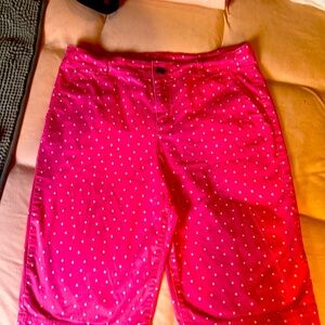 Knee pants pint polkadot